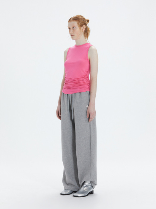 Ruched Side Tank Top (Pink)