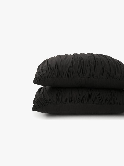 Big waves pillowcase - Black