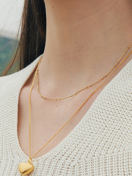 [925 silver] Un.silver.72 / boule necklace (2 color)