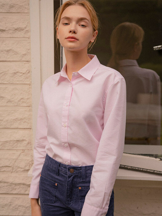 A3430 Daily fit shirt_Pale pink