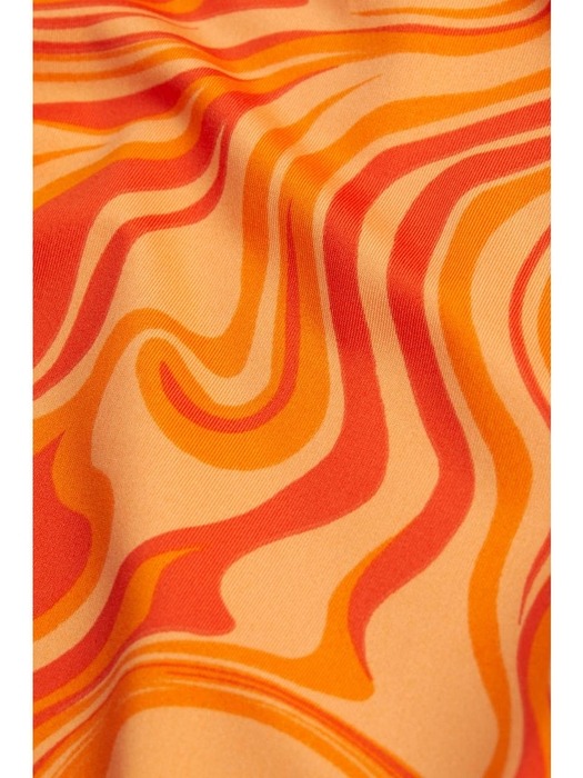 홀터넥 저지 드레스 오렌지/패턴 1049615003