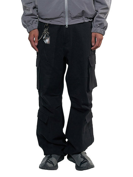 Side Pocket Cargo Pants (Black)
