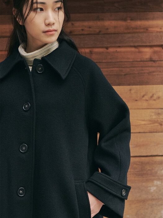 A-line Wool Coat_black