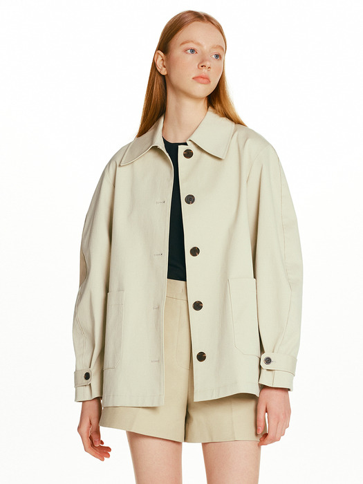 BERGAMO Volume sleeve single jacket (Light khaki)