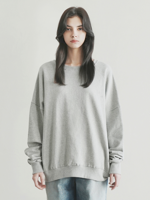 T1003 W LOGO SWEATSHIRT T-SHIRT_GRAY