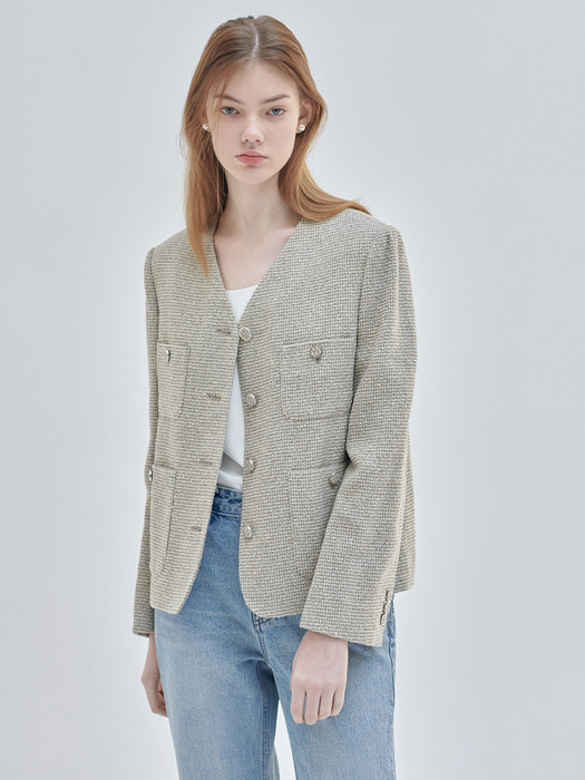 25SN tweed crop jacket [BE]