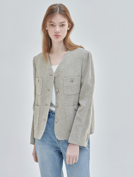 24SN tweed crop jacket [BE]