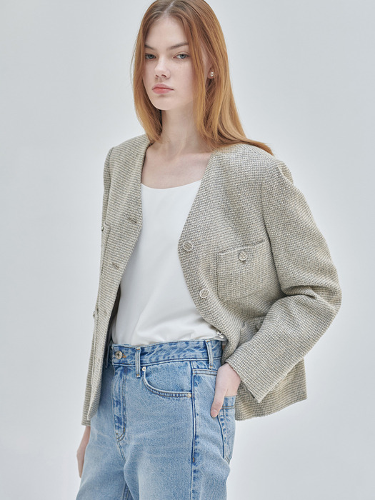 25SN tweed crop jacket [BE]