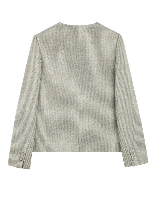 Tweed crop jacket Beige [N6SJK04]