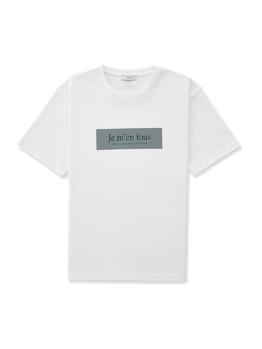[DIEMS by STCO] 프린트 레터링 프린트 티셔츠 (화이트)