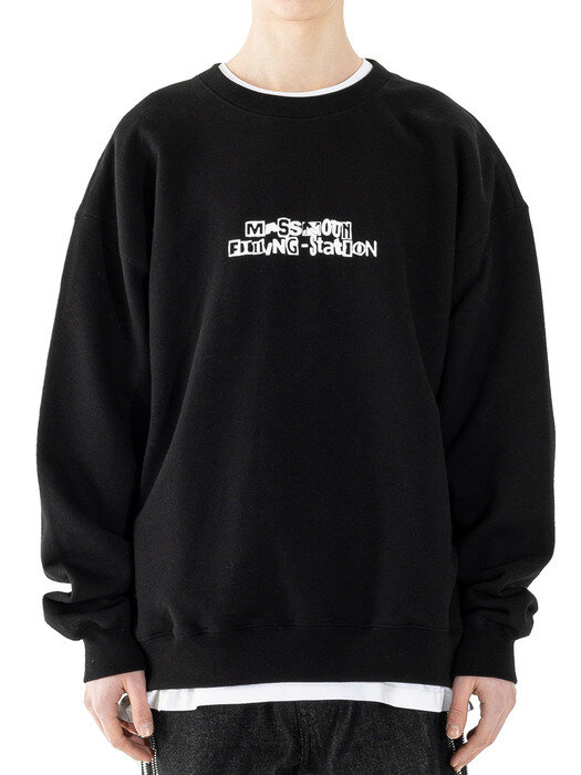 FILLING STATION SWEAT SHIRTS MSHCR003-BK