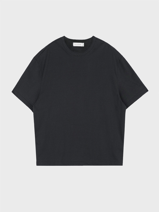 OVER FIT STRETCH  COTTON T-SHIRT_BLACK