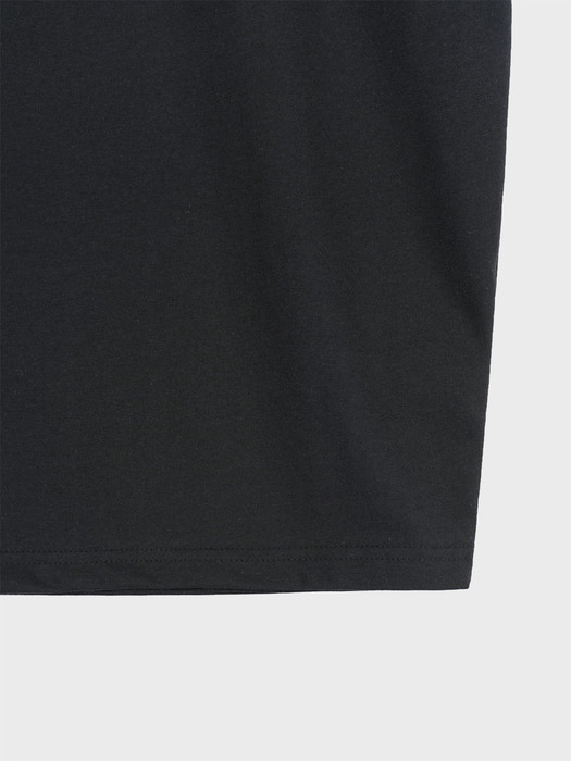 OVER FIT STRETCH  COTTON T-SHIRT_BLACK