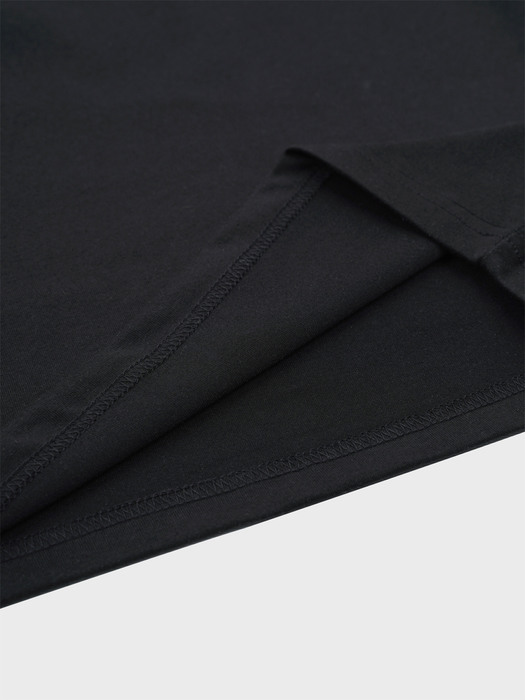 OVER FIT STRETCH  COTTON T-SHIRT_BLACK