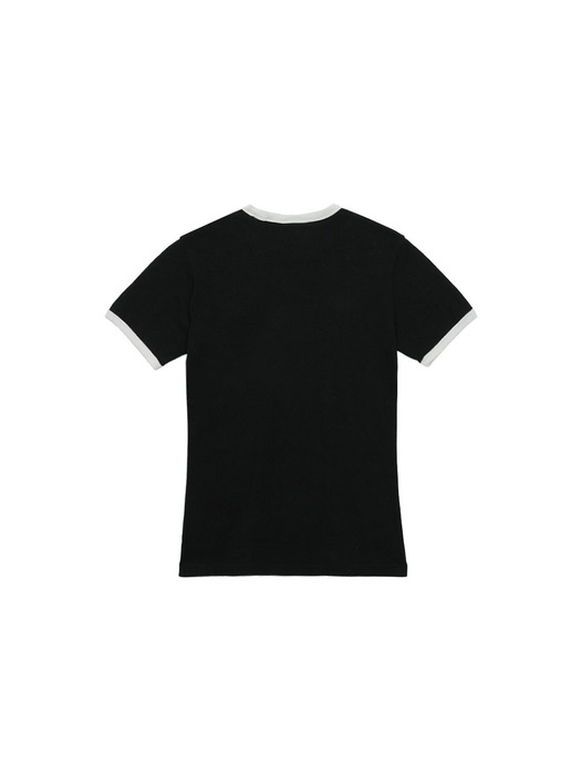 꾸레쥬 리에디션 범피 콘트라스트 티셔츠 123JTS017JS0070_BK/HW / 티셔츠
