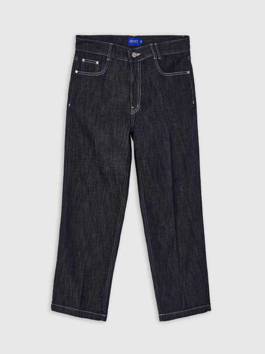 [린넨라이크데님]Linen Like Cropped Tapered Jeans DCPT004IndigoBlue