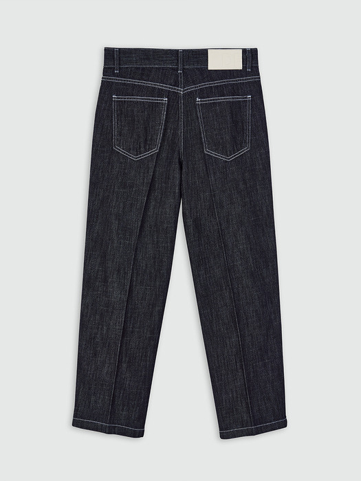 [린넨라이크데님]Linen Like Cropped Tapered Jeans DCPT004IndigoBlue