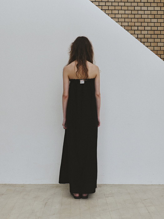 Linen top dress / Black