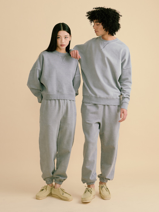 Essential Garment Dyed Sweatshirts Crop (3 Colors)-