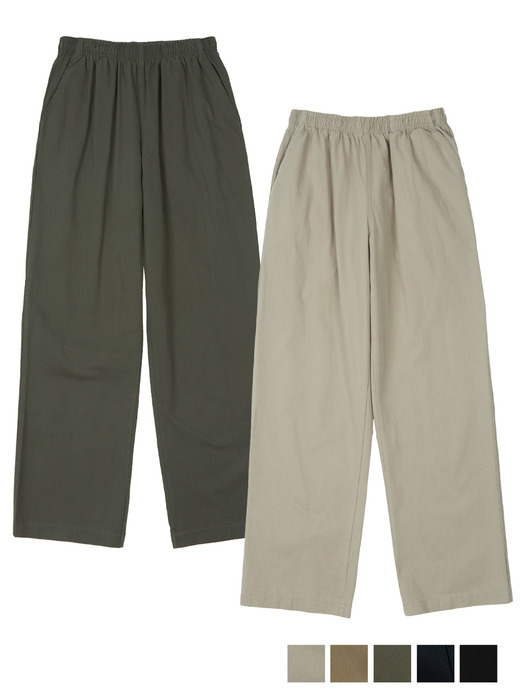 Semi wide chino pants(5col)