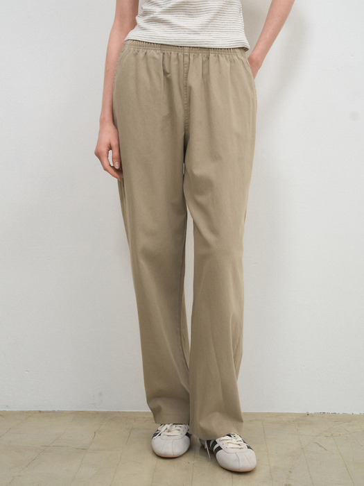 Semi wide chino pants(5col)
