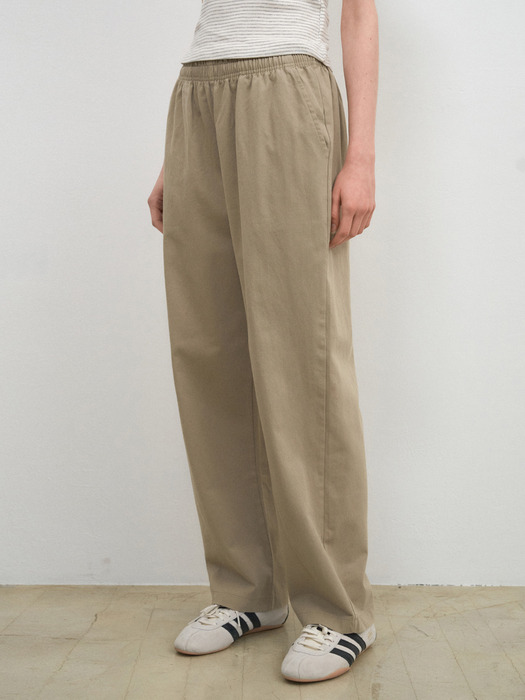 Semi wide chino pants(5col)