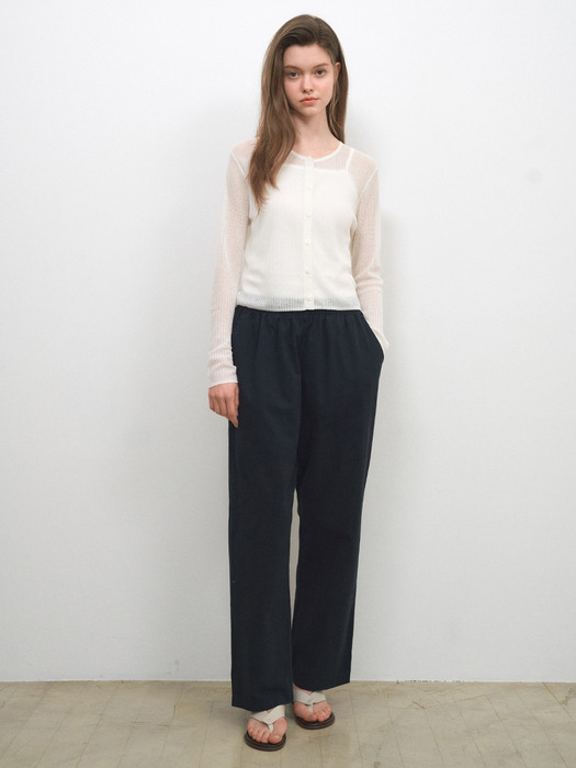 Semi wide chino pants(5col)