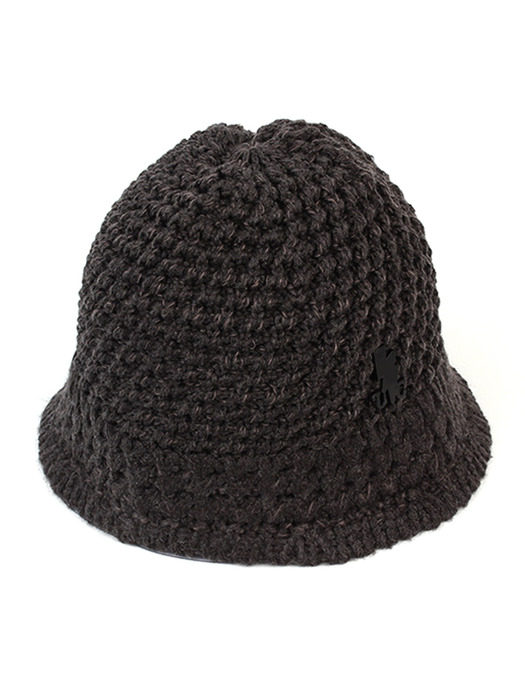 Onetone Charcoal Knit Bucket Hat 버킷햇