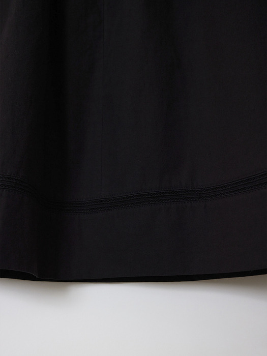 Flores cotton skirt (Black)