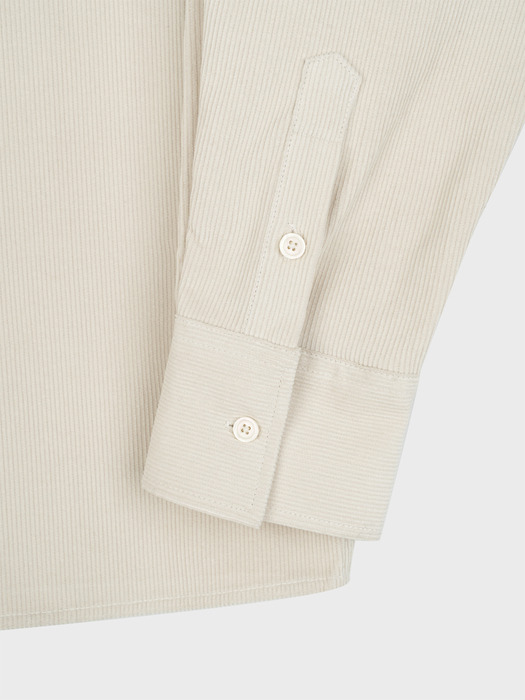 14W OVER FIT CORDUROY SHIRT_IVORY