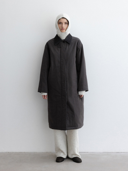 padded single coat (charcoal)