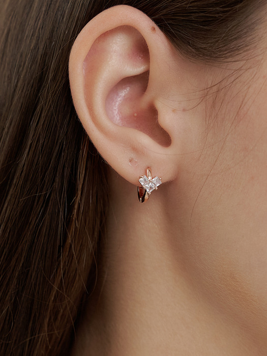 heart cubic earring