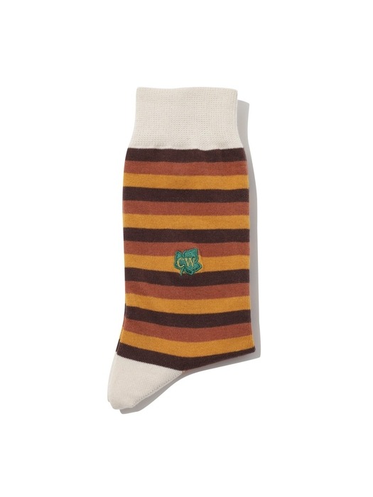 stripe embroidery socks _CALAX24215ORX