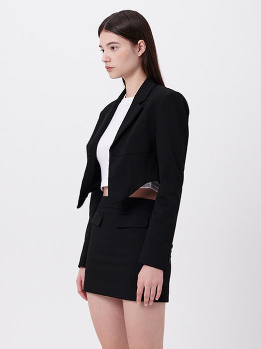 Corset tailored jacket - Black