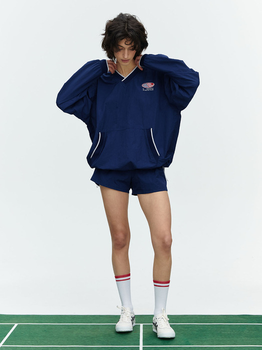 HEARTTRACK VNECK NYLON ANORAK JACKET_NAVY