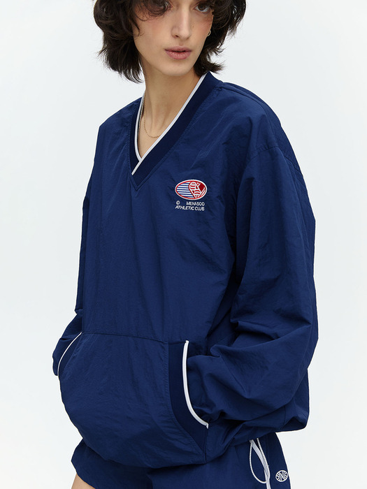 HEARTTRACK VNECK NYLON ANORAK JACKET_NAVY