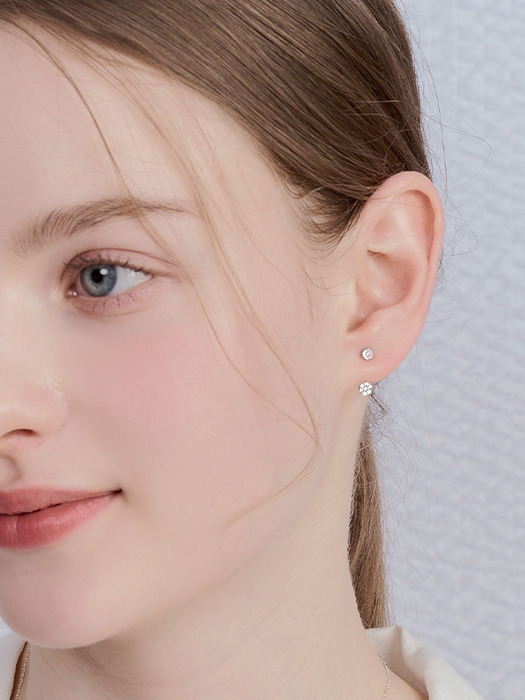 luna cubic ear jacket earring