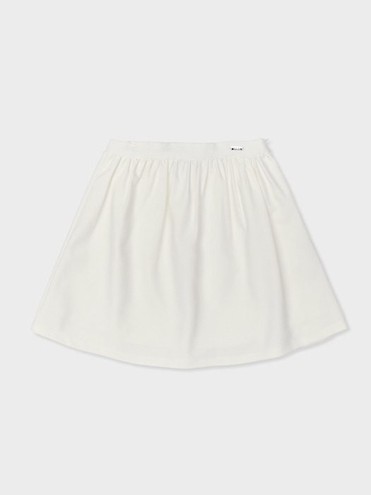 Mini Shirring Skirt WHITE