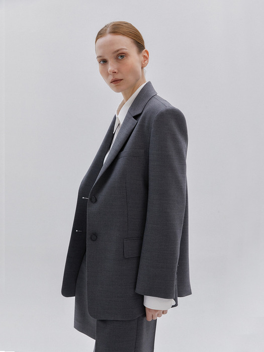 CLASSIC TAILORED JACKET_CHARCOAL
