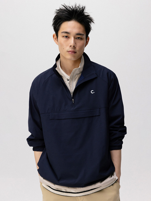 [24SS clove] Breezy Neck Pullover (Black)