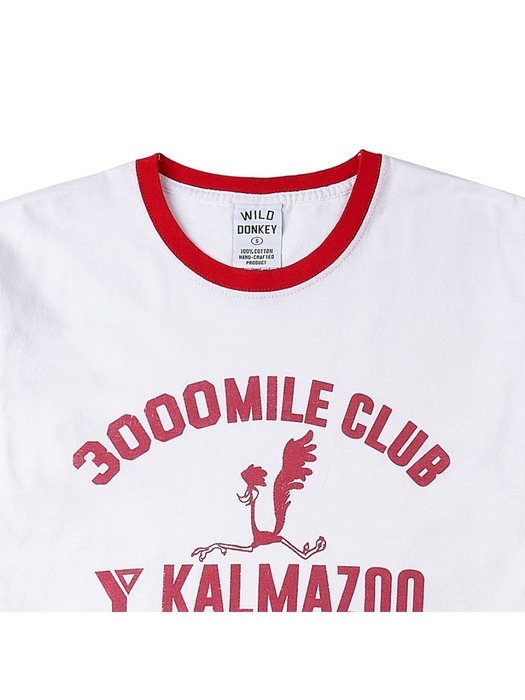 와일드 동키 공용 캘러머주 코튼 티셔츠 T KALAMAZOO WHITE/RED