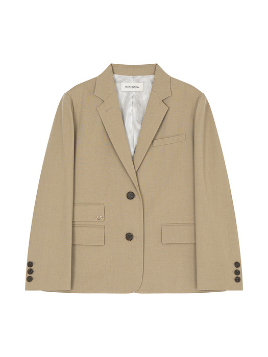 24SS Basic two button jacket_Beige