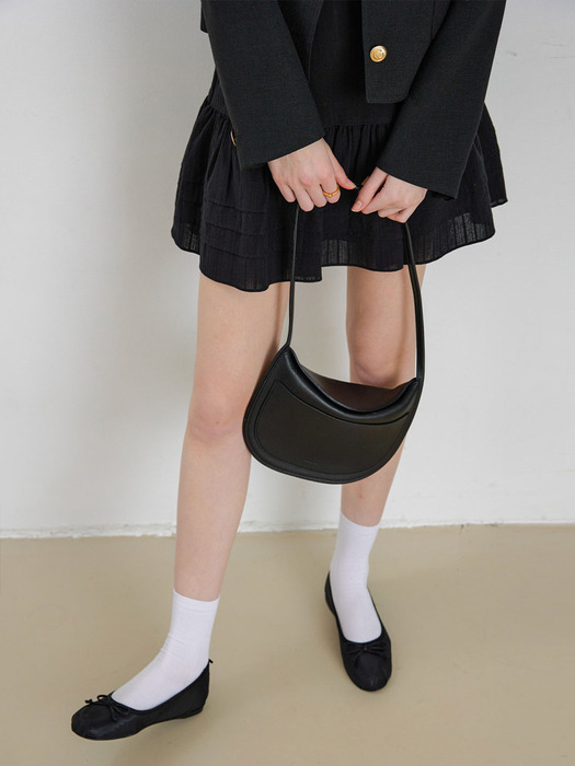 Pintuck Lace Skirt [BLACK]