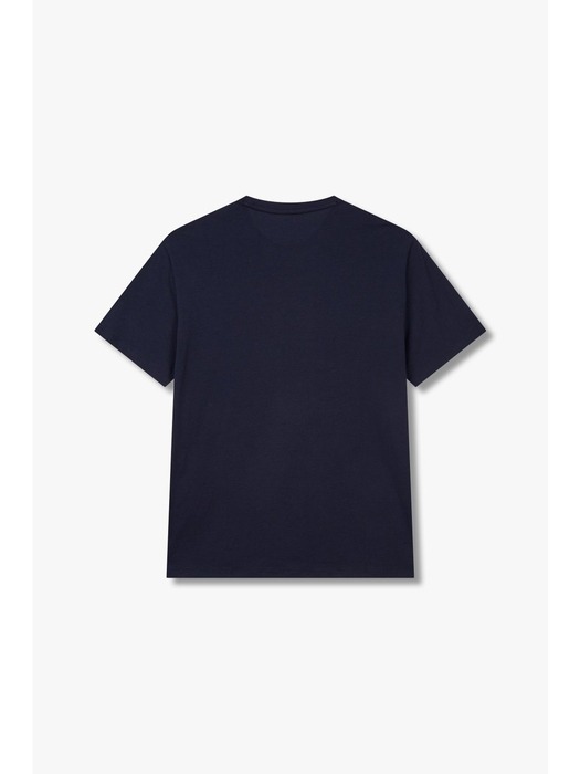 AX 남성 라인 로고 패치 티셔츠-네이비(A414130016)