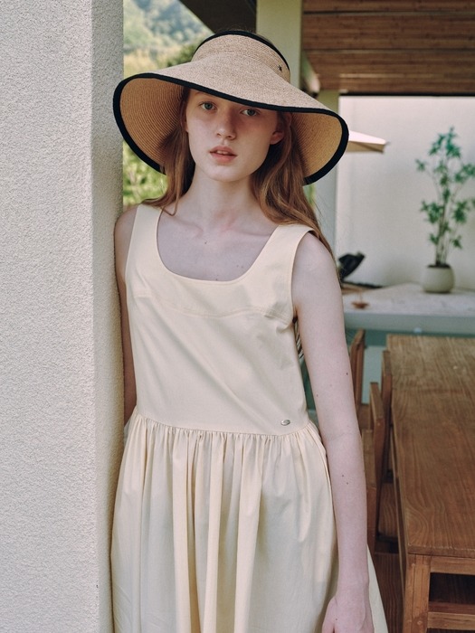 wide raffia sun visor hat - natural