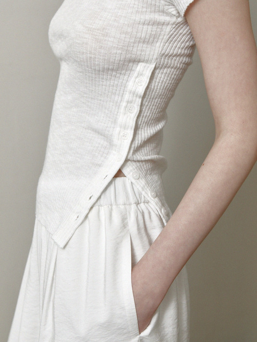 side button slit top (white)