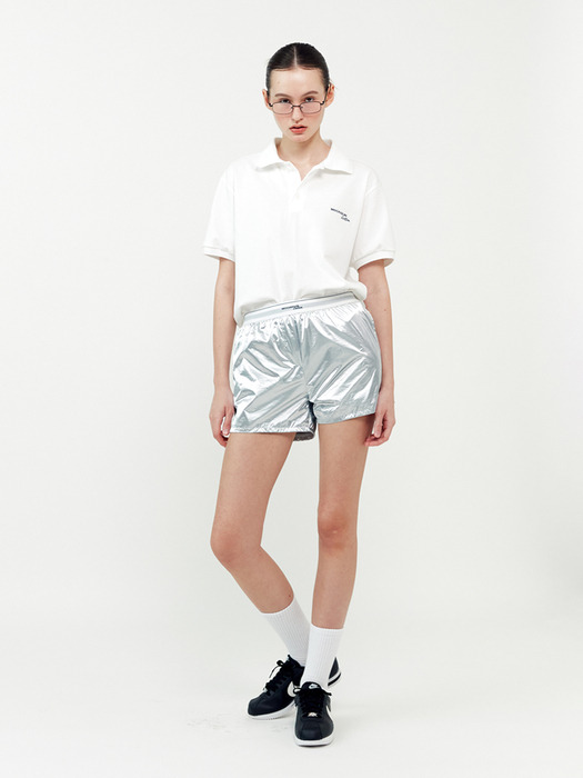 01 M.C UNISEX, Basic PK Half Shirt / White