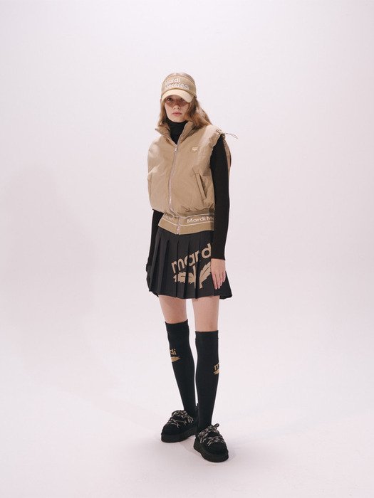 PADDED WINDBREAKER VEST BLOOMMARDI WAPPEN_BEIGE IVORY