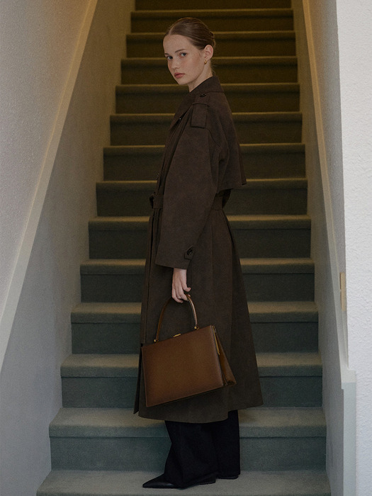 [3차] Suede trench coat (Brown)