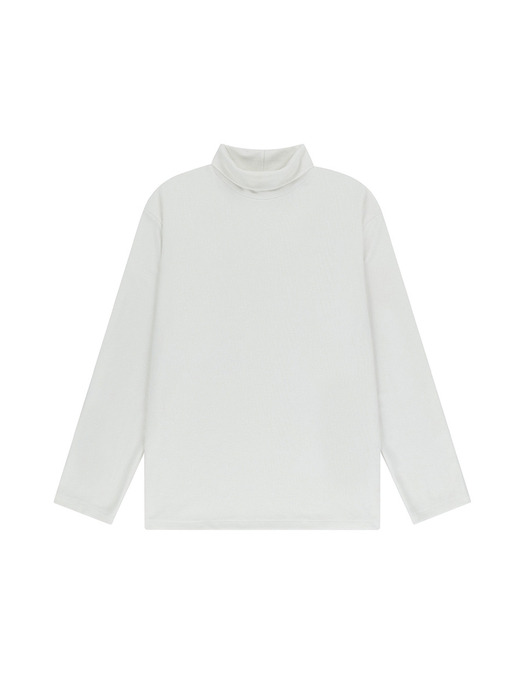 Turtleneck long sleeve t-shirt (ivory)